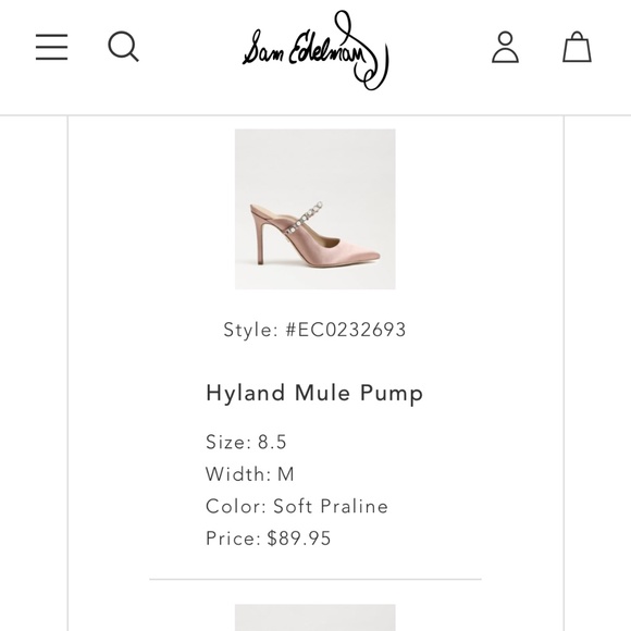 Sam Edelman mule pumps, size 8 - Picture 1 of 1